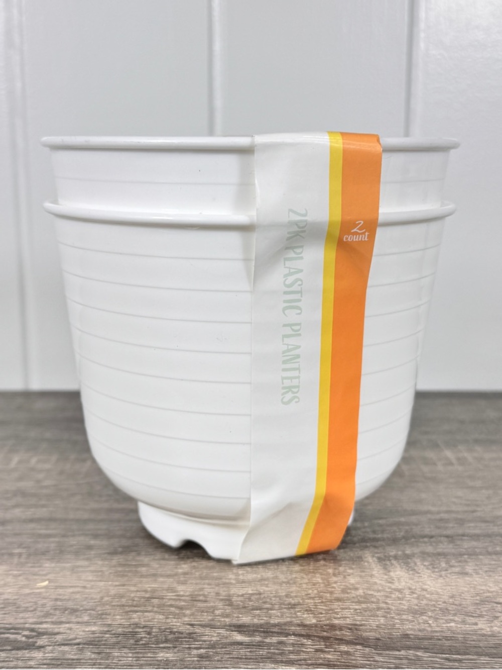 NEW Target Bullseye Playground White Plastic Planters